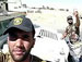 جندي العراقي يصور نفسه وخلفه تنفجر سيارات المفخخة 