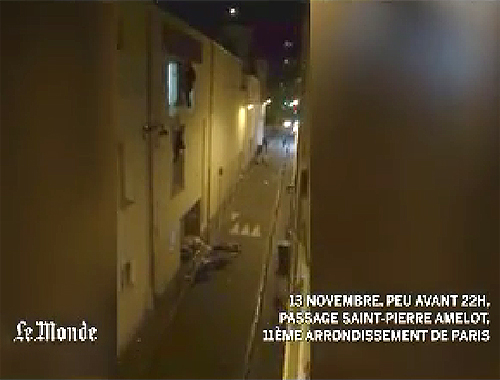 لحظة هجوم الارهابيين على مسرح باريس