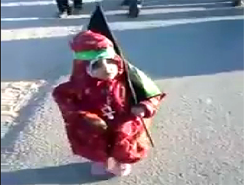 پیاده روی زیبای « رقیّه » زائر خردسال اربعین حسینی 