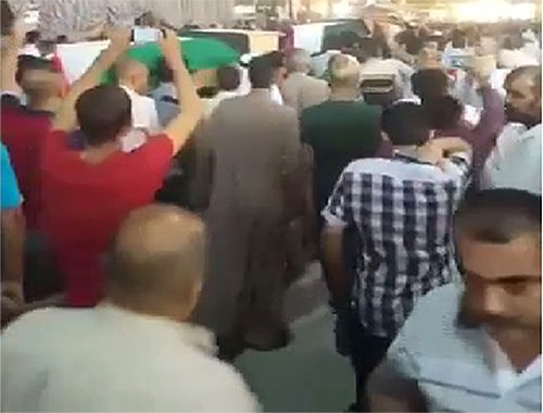 مراسم تشییع با شکوه شهدای حملۀ تروریستی مسجد امام صادق (ع) کویت در شهر کربلای معلی